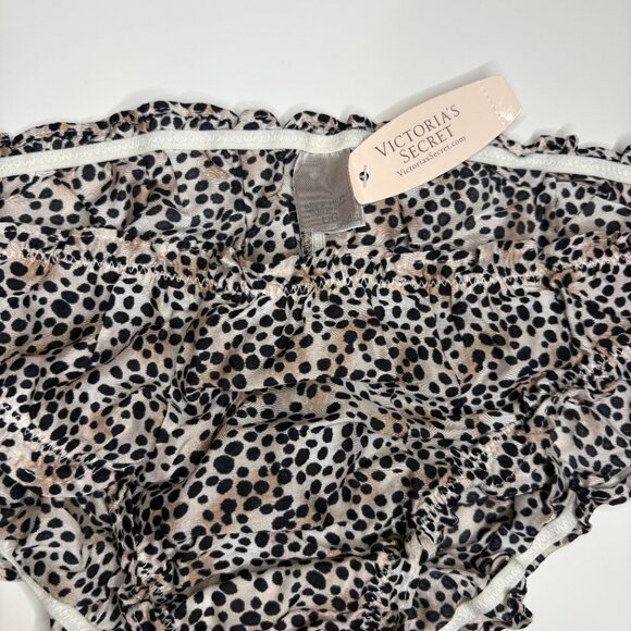 Victoria's Secret Babydoll Sleepwear Set Womens Size Large Animal Print Mob Wife - Picture 7 of 9